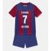 Barcelona Ferran Torres #7 Replika Babykläder Hemma matchkläder barn 2023-24 Korta ärmar (+ Korta byxor)